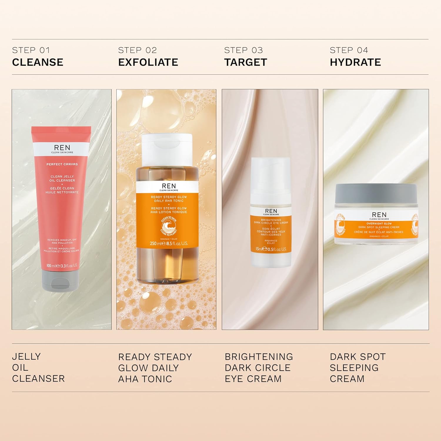 Ren toner Ready Steady Glow Daily AHA Toner