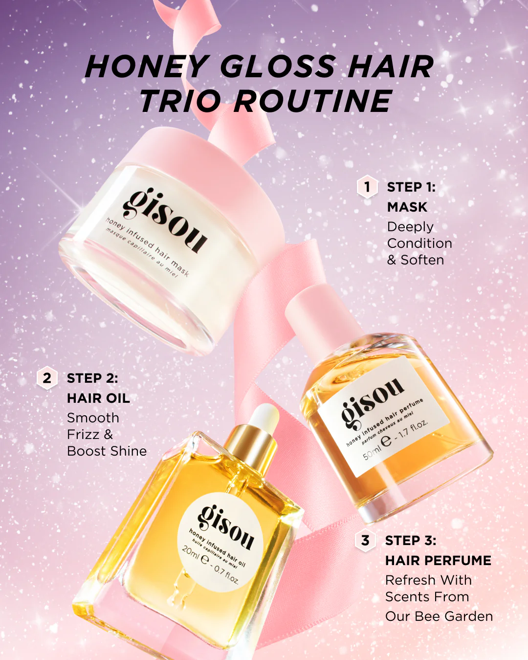 Gisou Honey Gloss Hair Trio Gift Set