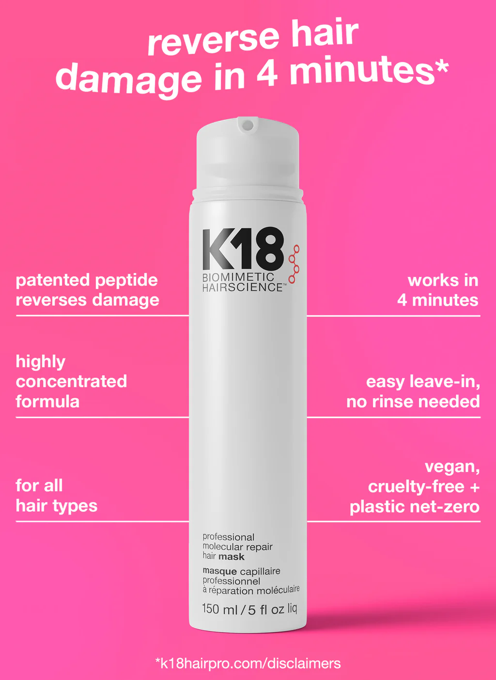 K18 HAIR MASK 150ML