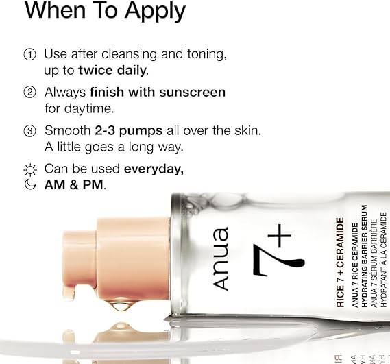 Anua Rice Ceramide 7 Hydrating Barrier Serum 50 ml