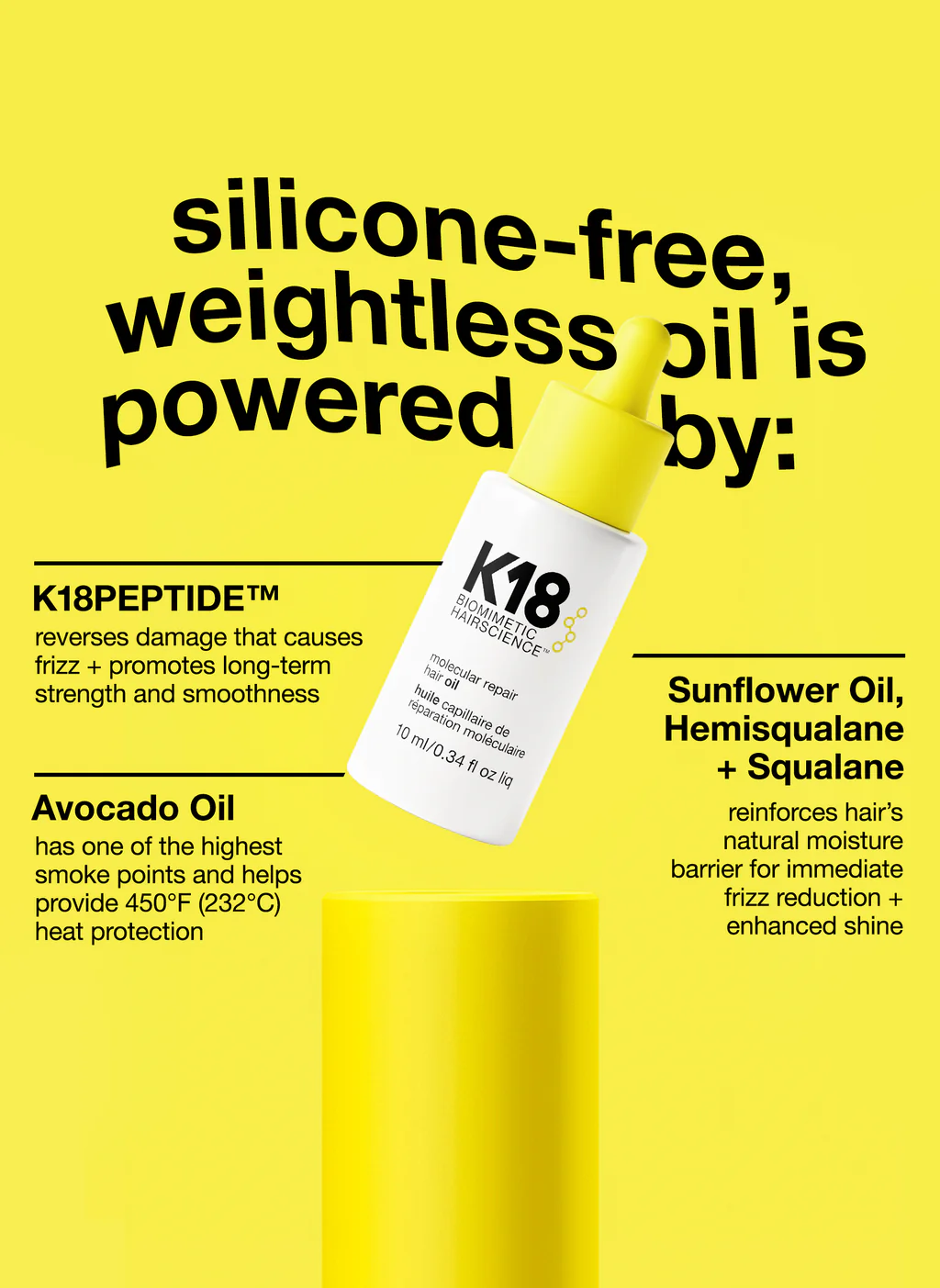 K18 mini molecular repair hair oil 10 ml