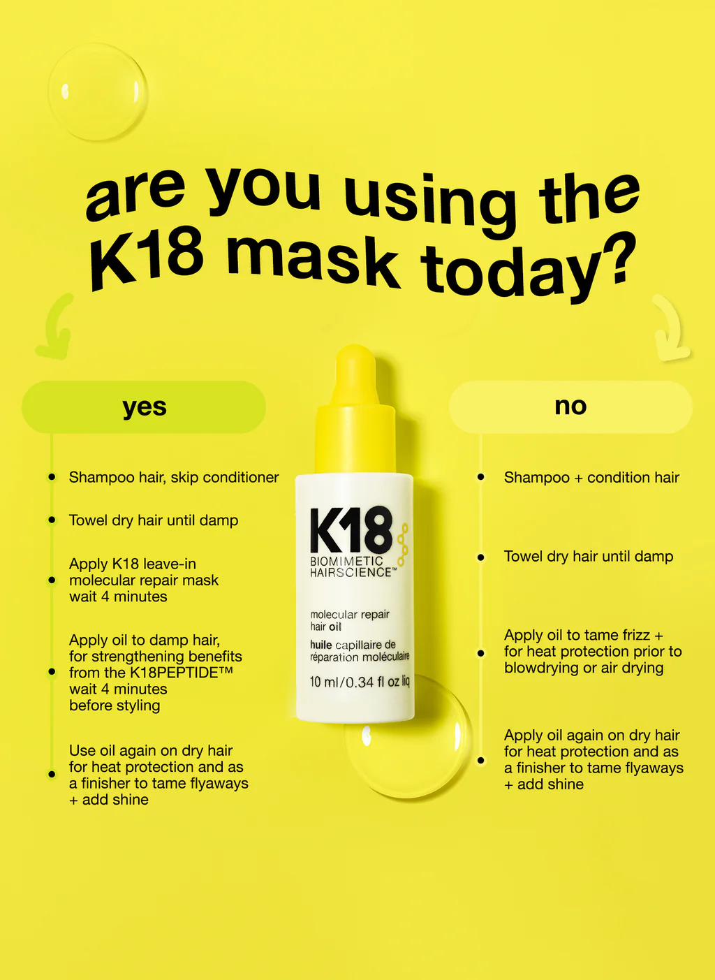 K18 mini molecular repair hair oil 10 ml