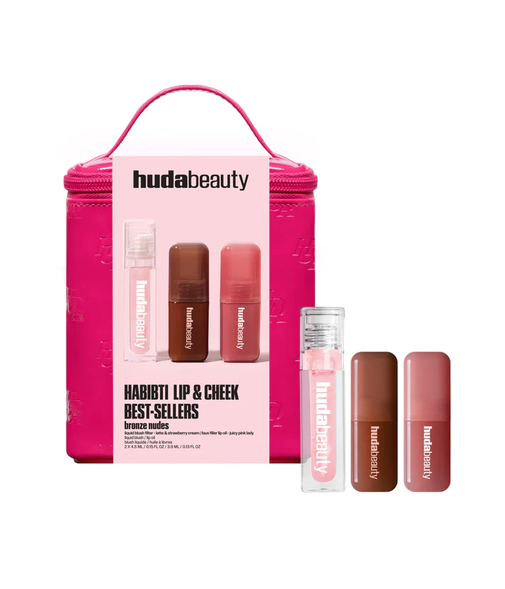 HUDA BEAUTY HABIBTI LIP AND CHEEK BEST SELLERS KIT